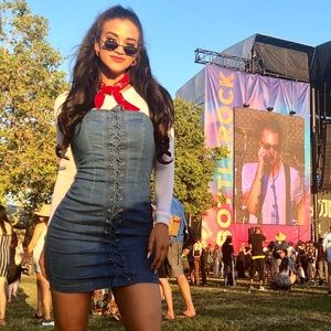 Stretch Denim Tube Dress